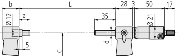 Mitutoyo Imperial Analogue Outside Micrometer 15-16", Ratchet Stop 103-192