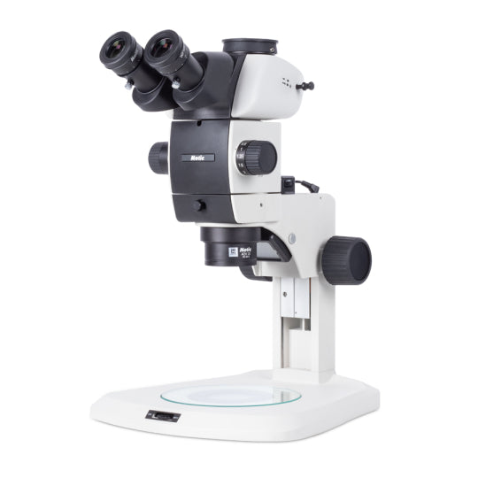 Motic SM7TR-TLED A1X Trinocular Plan Achromat Microscope 8X-56X with 10x Eyepiece Part no. 1100201800041 30º inclined opaque samples