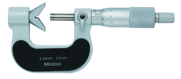 Mitutoyo 5 Flute V-Anvil Micrometer 5-25mm 114-121