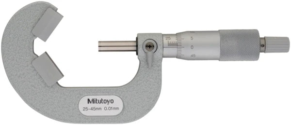 Mitutoyo 5 Flute V-Anvil Micrometer 25-45mm 114-122