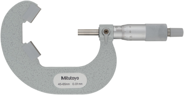 Mitutoyo 5 Flute V-Anvil Micrometer 45-65mm 114-123