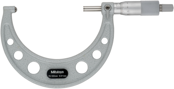 Tube Micrometer, Spherical Anvil 75-100mm 115-118