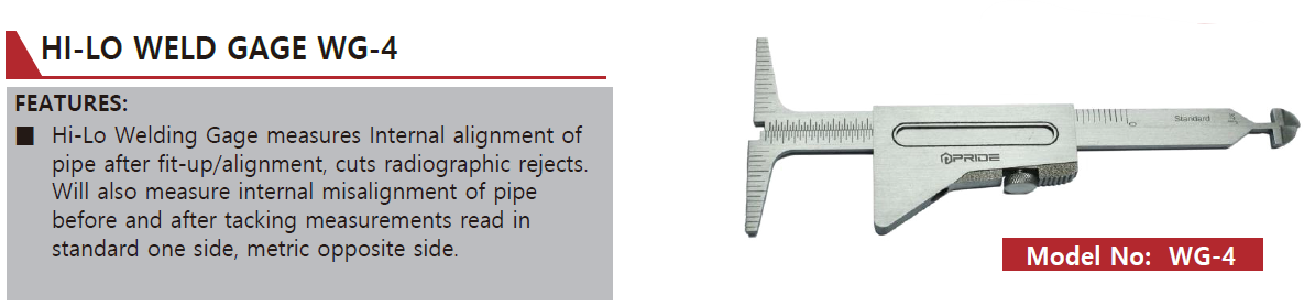 WG-4 Hi-Lo Weld Gage