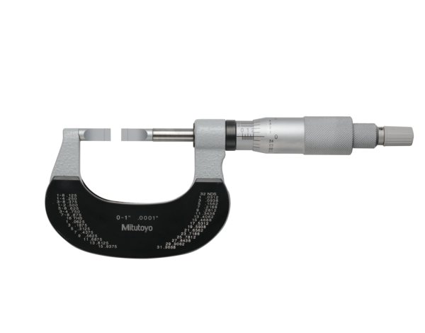Mitutoyo Blade Micrometer, Hardened Steel Blade 0-1", 0,4mm Blade 122-135-10