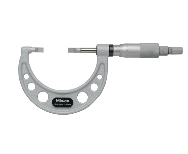 Mitutoyo Blade Micrometer, Carbide-Tipped Blade 25-50mm, 0,75mm Blade 122-162-10