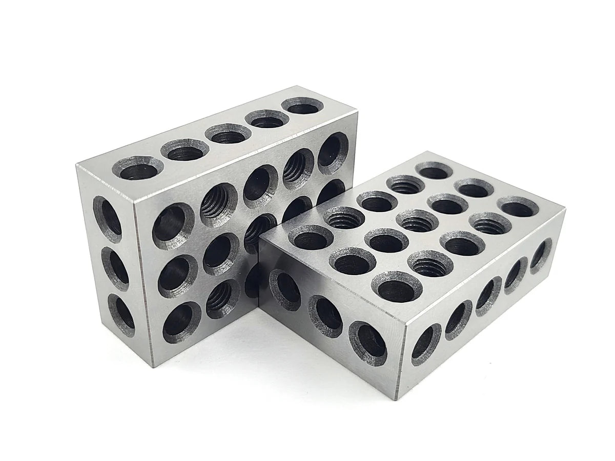 MHC 630-4012, 25 x 50 x 75mm Blocks Description : Block Set with 23 holes Accuracy .005mm