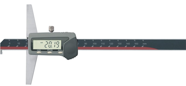 Inspec Digital Depth Caliper with single hook 0-200mm/0-8" 123-102-10