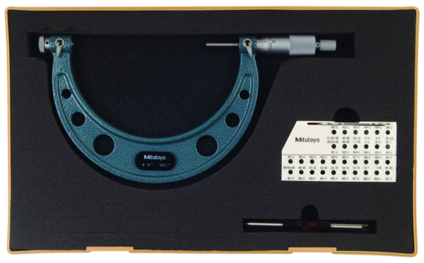 Screw Thread Micrometer Interchangeable Tips, 4-5" 126-141