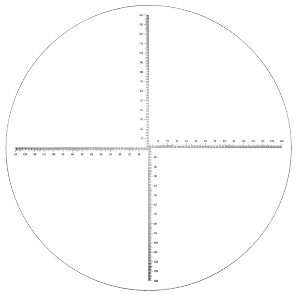 Overlay chart for Projector, No.16 Crossed lines chart metric Ø 300 mm 12AAM592