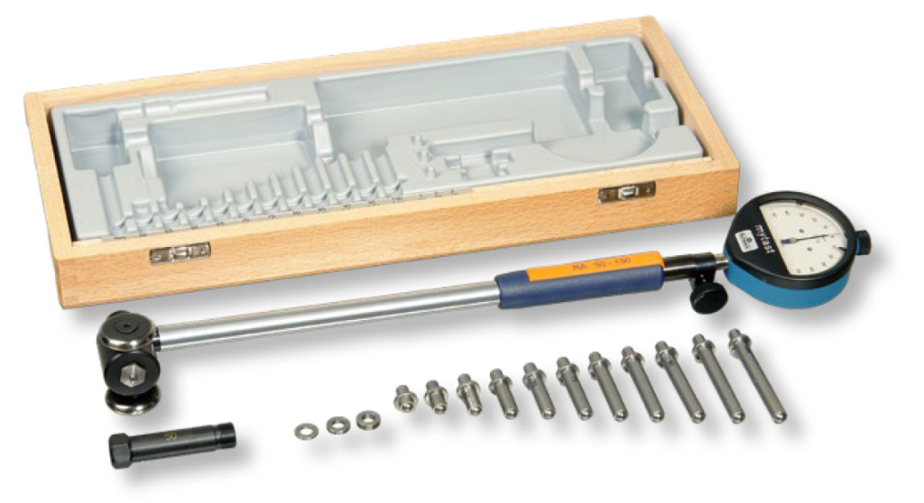 Schwenk 407 00001 RABITO Precision Bore Gauge, Ranges 50-150mm, Without Dial Gauge Depth 176mm Number of Anvils=11