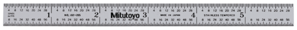 Steel Rule, Fully-Flexible Rule 150mm/6", Metric/Inch 182-205