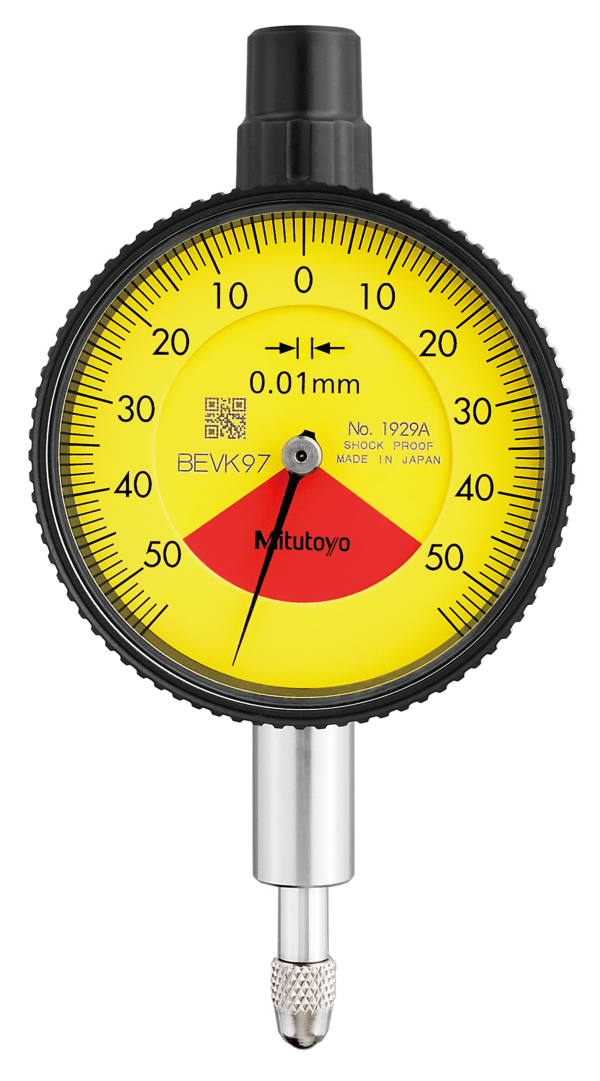 Dial Gauge, Lug Back, ISO Type One Revolution, Shock- & Dustproof, 1mm, 0,01mm 1929A-62