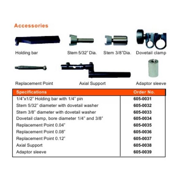 MHC 605-0031 1/4" x 1/2" Holding bar with 1/4" pin
