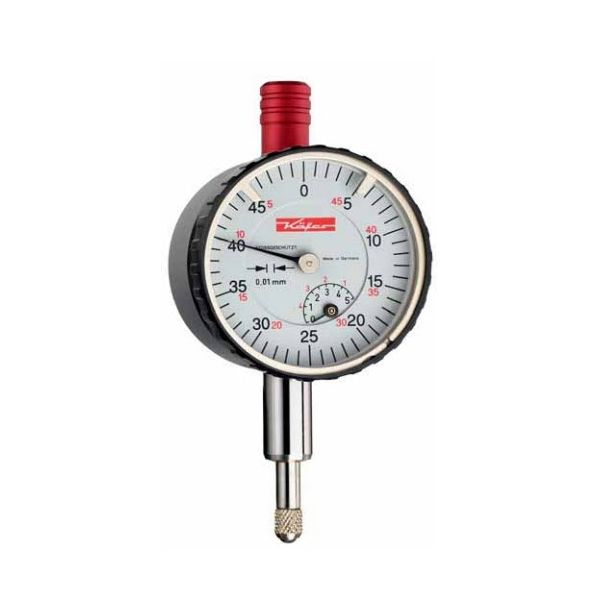 Verdict 23/2042 Small Dial Gauge KM 4/5 S shockproof Reading 0.01 mm Range 5 mm Range per revolution 0.5 mm Bezel-Ø 40 mm Stem-Ø 8 h 6