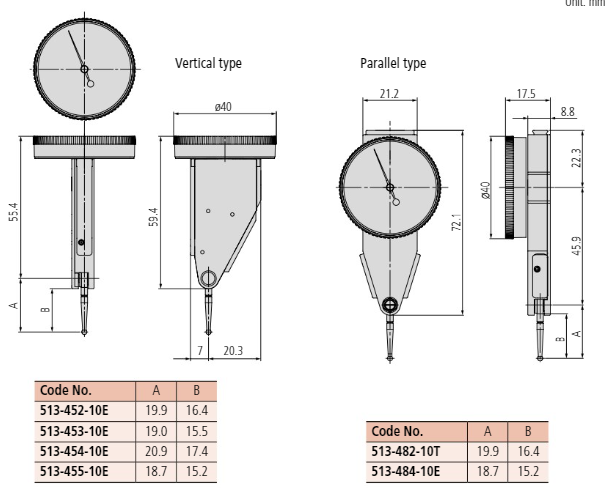 Mitutoyo Series 513-452-10E Imperial Vertical models Accuracy: 0.0005" Graduation: 0.0005", Range: 0.03" Reading: 0-15-0