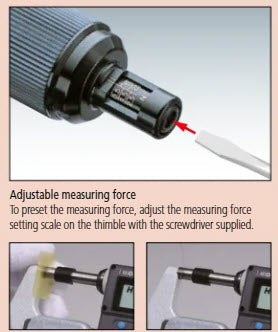 Mitutoyo Absolute Digital Micrometer, Adjust. Force Inch/Metric, Range 10-20mm/.4-.8" 2-10NN 227-216-20