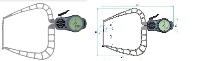 Kroeplin Digital External Caliper Gauge 0-50mm, 0.001mm K450B