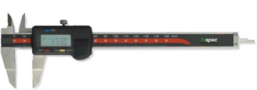 Inspec 402-13-212 Electronic Blade Caliper 0-6"/0-150mm, Resolution .01mm/.0005", Data output