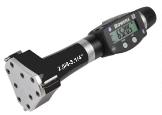 BOWERS XTD2M BT DIGITAL BORE GAUGE WITH BLUETOOTH METRIC 2 5 3mm bowers-xtd2m-bt-digital-bore-gauge-with-bluetooth-metric-2-5-3mm