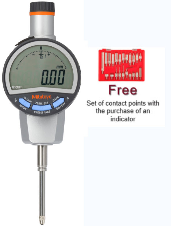 Mitutoyo 543-726 0.01mm/.0005") ABSOLUTE Digital Indicator ID-C 0-25mm (0-1″) Lug Back