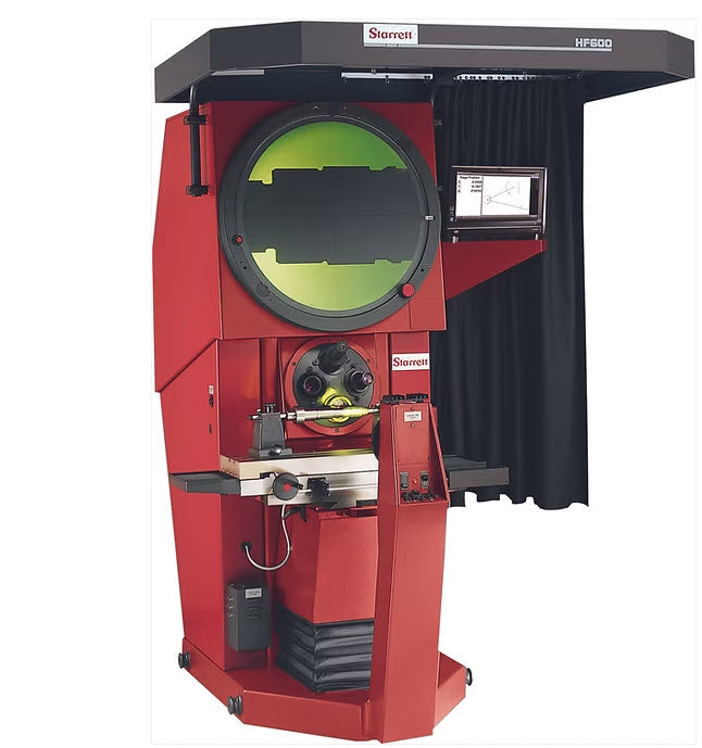 Starrett HF600 Shadowgraph 600mm/ 24" screen Horizontal bench-top profile projector with readout system. 12" x 8" X-Y travel workstage (300 x 200mm)