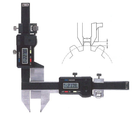 LTF Digital Gear Tooth Caliper 1-26 module P-7E8 Resolution .01mm/.0005"
