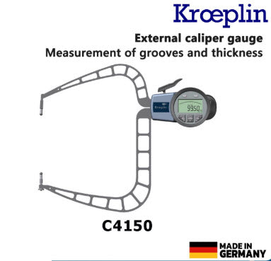 Kroeplin Digital External Caliper Gauge 100-150mm, 0.001mm C4150