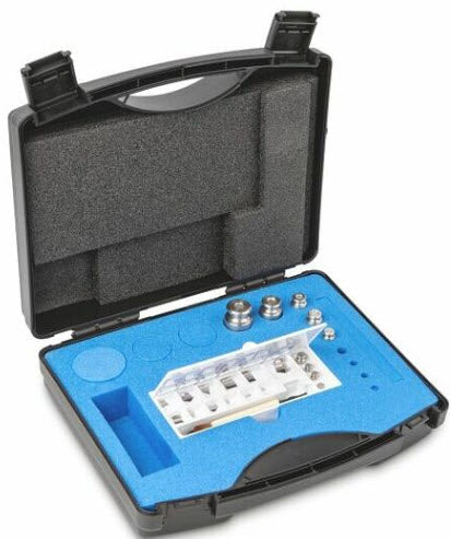 KERN® Set of weights 333-034-600, OIML Class F2, Nominal value 1mg-100g, Platelet, Stainless Steel polished DKD Certificate of Calibration Included