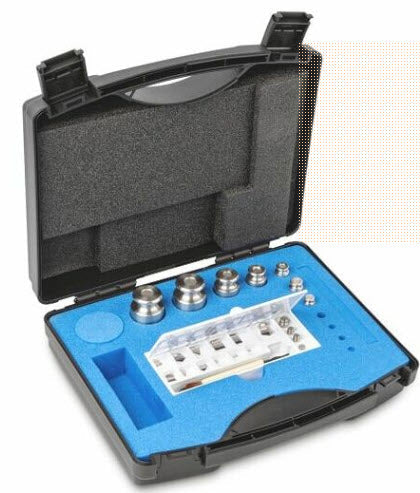KERN® Set of weights 333-044-600, OIML Class F2, Nominal value 1mg-200g, Platelet, Stainless Steel polished DKD Certificate of Calibration Included