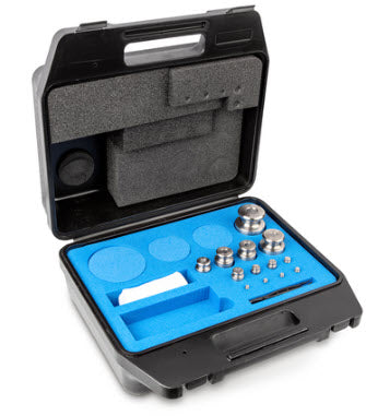 Kern 344-064-600, Kern M1 Sets 1g - 1Kg in a plastic case Cylindrical shape, polished stainless steel Dust-brush, tweezers and gloves to handle the weights. DKD Certificate of Calibration Included