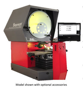 Starrett HB400 Shadowgraph 16"/ 400mm screen Horizontal bench-top profile projector 16”x 6” X-Y travel workstage (400mm x 150mm)
