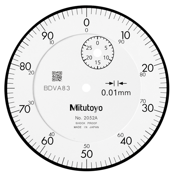 Dial Gauge, Lug Back, ISO Type 30mm, 0,01mm 2052A