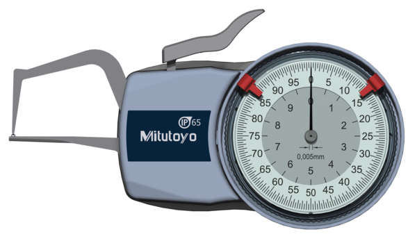 Mitutoyo External Dial Caliper Gauge , 0,005mm 209-401, 0-10mm ( Kroeplin Equivalent D1R10S)