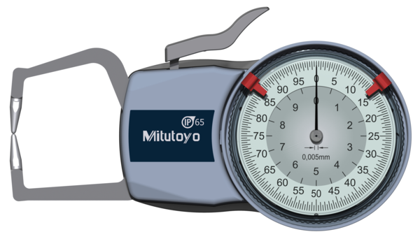 Mitutoyo External Dial Caliper Gauge 0-10mm, 0,005mm 209-402, 0-10mm( Kroeplin Equivalent D110)