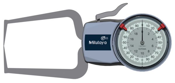 Mitutoyo Internal Dial Caliper Gauge 209-405, 0-20mm ( Kroeplin Equivalent D220S)