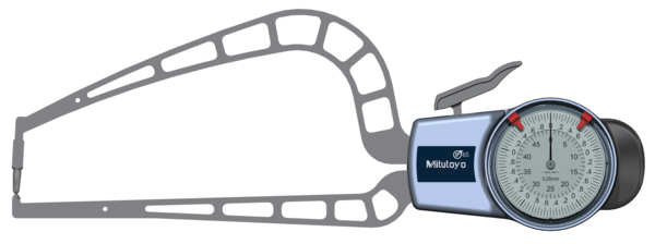 Mitutoyo External Dial Caliper Gauge , 0,005mm 209-912 0-50mm ( Kroeplin equivalent D4R50)