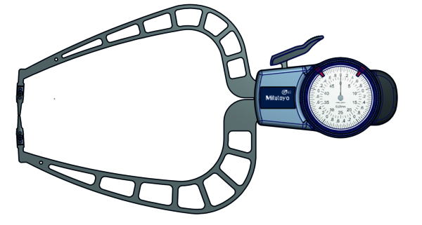 Mitutoyo Internal Dial Caliper Gauge 209-921, 0-50mm ( Kroeplin Equivalent D450)