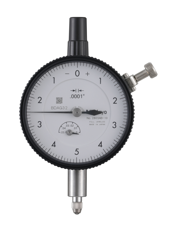 Dial Gauge, Lug Back, ANSI/AGD Type Jewelled Bearing, Shockproof, 0,05", 0,0001" 2805AB-10