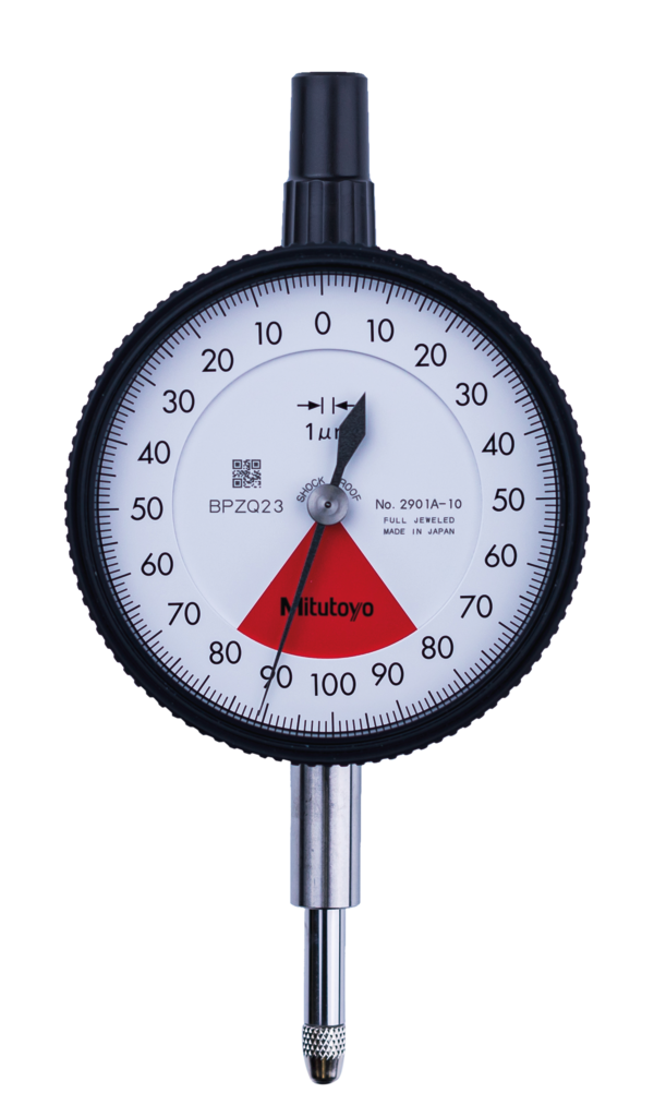 Dial Gauge, Flat Back, ISO Type One Revolution, Jewelled Bearing, Shockproof, 0,16mm, 0,001mm 2901AB-10