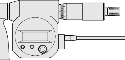 Mitutoyo Digital Micrometer IP65, Inch/Metric 350-375mm14-15", with Output Item number: 293-784 Ratchet stop