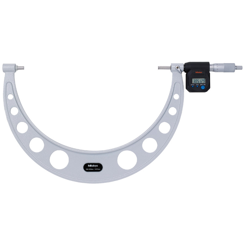 Mitutoyo Digital Micrometer IP65, Inch/Metric 425-450m/17-18", with Output Item number: Ratchet stop 293-787