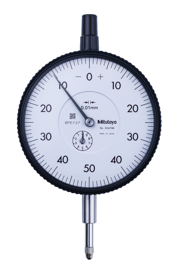 Dial Gauge, Flat Back, ISO Type 10mm, 0,01mm 3047AB , 0-50-0