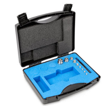 Kern 344-034-600, Kern M1 Sets 1g - 100g in a plastic case Cylindrical shape, polished stainless steel Dust-brush, tweezers and gloves to handle the weights. DKD Certificate of Calibration Included