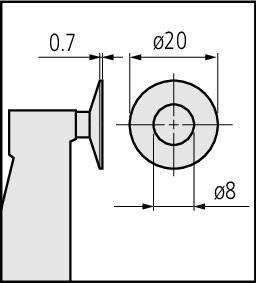 Mitutoyo Digital Disc Micrometer Inch/Metric, 0-1", Non-Rotating Spindle, Disk=20mm 369-350-30 Flat Anvils no Central Recess