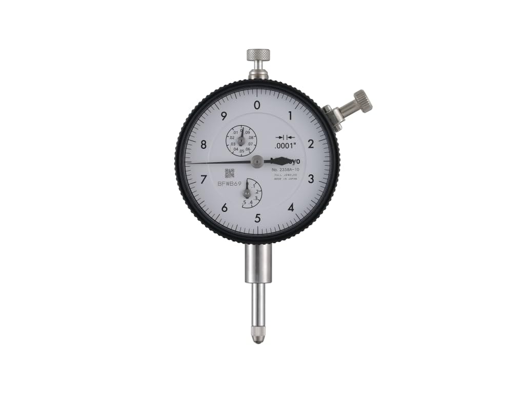 Dial Gauge, Flat Back, ANSI/AGD Type Jewelled Bearing, 0,5", 0,0001" 2358AB-10