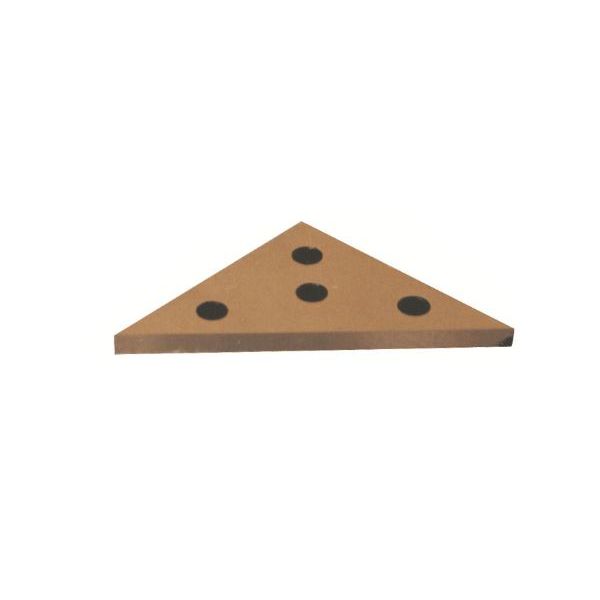 MHC 418-4810 Solid angle Plate 2 x 3-3/8 x 5/16” Angles 45, 45 and 90 degrees