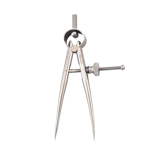 Starrett 277-4 4" Toolmakers' Spring-Type Divider With Round Legs And Solid Nut