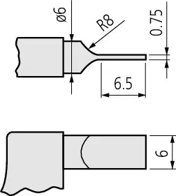 Mitutoyo Digital Blade Micrometer, Blade=0,75mm Inch/Metric, 2-3" 422-332-30