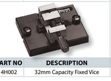 Starrett 4H002 Precision Fixed Position Vice with 32mm Jaw Capacity