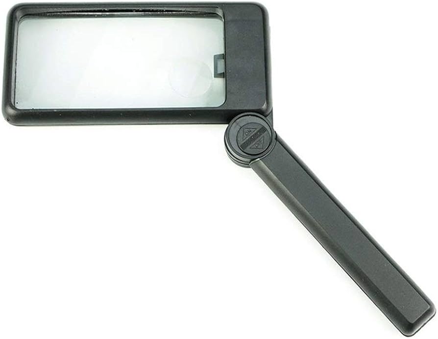 854-3012 Rectangular Magnifiers 3X/6X , 50 x 100mm Lens Acrylic Lens , Bifocal Foldable model